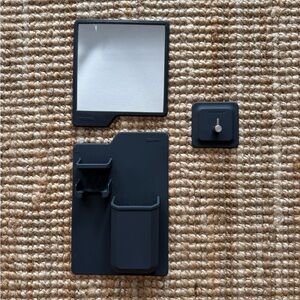 Tooletries Oliver Shower Mirror, Harvey Toothbrush & Razor Holder & Arnold Hook